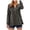 Gris, variante sur Chemise Décontractée Coupe Ample Manches Longues Haut Couleur Unie Respirant Mélange de Lin Blouse pour Confort Quotidien