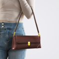 thumbnail image 3 of Bolso de hombro cuiab Small Dressy Y2k de cuero marrón para mujer, 3 of 6