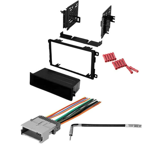 GSKIT114 Car Stereo Installation Kit for 2003-2008 Pontiac Vibe - in Dash Mounting Kit, Wire Harness, Antenna Adapter for Double Din or Single Din Radio Receivers