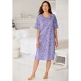 thumbnail image 5 of Dreams & Co. Plus Size Short-Sleeve Sleepshirt, 5 of 6