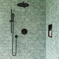 thumbnail image 3 of ALFI brand RAIN12R-BM Matte Black Stainless Steel 12" Round Ultra-Thin Rain Shower Head, 3 of 10