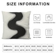 thumbnail image 5 of JEUXUS Short Plush Pillowcase (Universal 1) - Two Tone Minimum Dark Brush Strokes for Landscape Abstraction Square White, 5 of 5