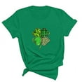 thumbnail image 1 of T-Shirt de la Saint-Patrick pour Femmes Mode Saint-Patrick Imprimé Col Rond Manches Courtes T-Shirt Décontracté Haut T-Shirts de la Saint-Patrick pour Femmes, 1 of 3