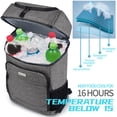 thumbnail image 5 of BAGLHER Mochila enfriadora 30 latas Mochila liviana con aislamiento Enfriador a prueba de fugas, Mochila liviana con refrigerador para almuerzo, picnic, senderismo, camping, playa, parque, excursiones, 5 of 5