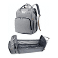 thumbnail image 1 of Mochila Impermeable Malubero Multifunción 5 En 1 Para Pañales Plegable gris, 1 of 3