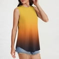 thumbnail image 3 of Hvot&aat Women’s Gradient Print Sleeveless Tank Top Casual Loose High Neck Flowy Pullover Summer Beach Blouse, 3 of 6