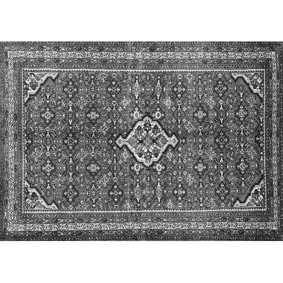 Ahgly Company Indoor Rectangle Persian Gray Traditional Area Rugs, 5' x 8'