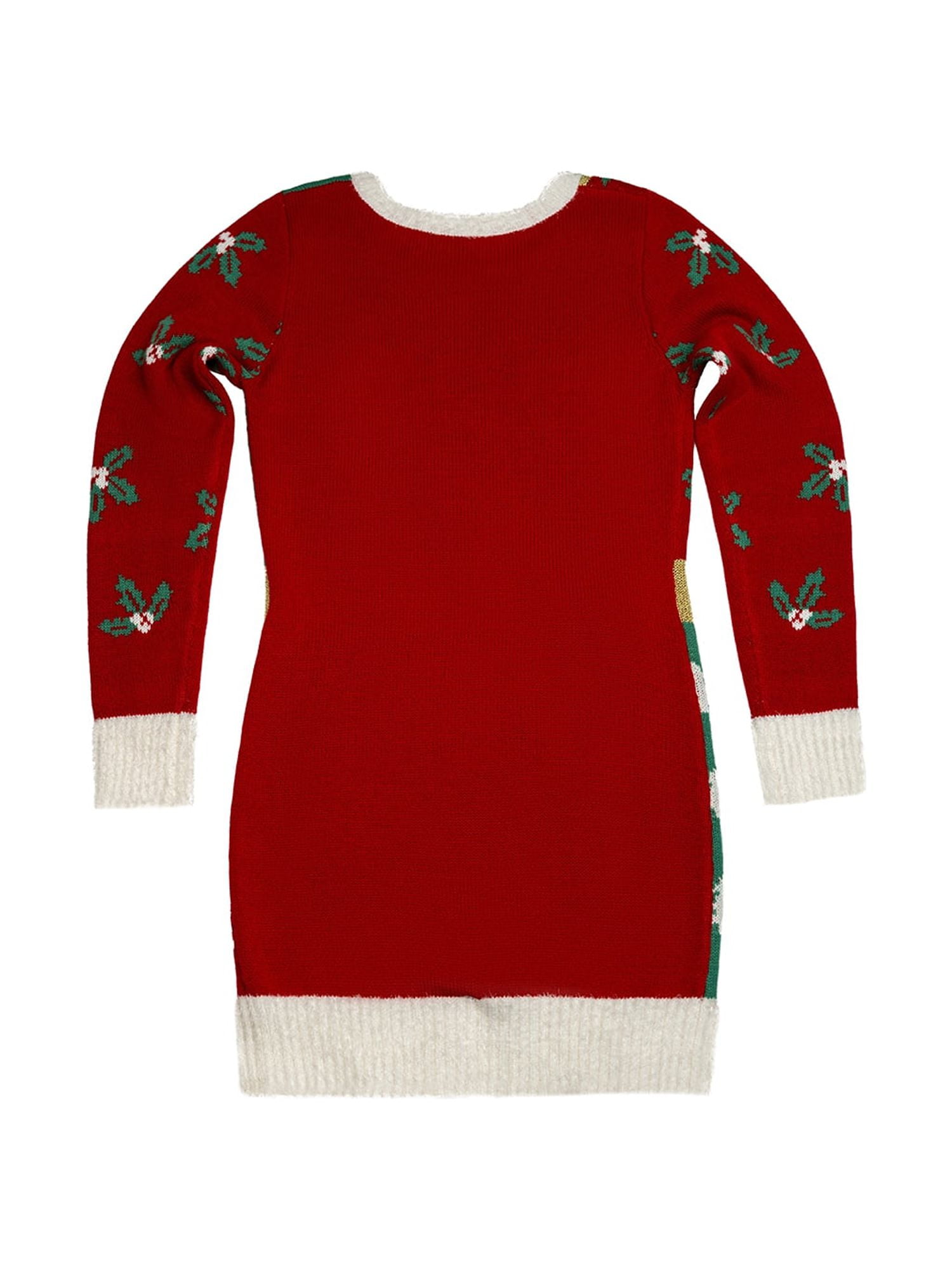 JOLLIDAYS Women's Christmas Sweater Tunic, Reindeer and Snowmen Design,  Sequin Bow - Walmart.com