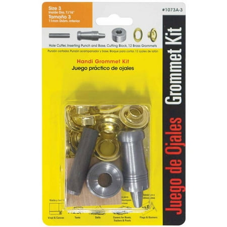 Handi Grommet - Lord and Hodge Inc. #3 Brass Handi-Grommet Kits 12 Count