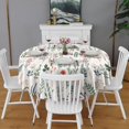 thumbnail image 2 of Pioneer Flower Floral Print Pattern Round Tablecloth 60"x60",Wrinkle Wipeable Table Cloth for Kitchen Dining Room Picnic Patio Party, 2 of 6
