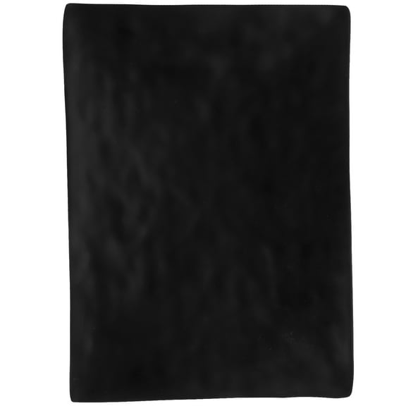 Raindrops Black Melamine Snack Plate for Kitchen Use, and Elegant Food Dish for Parties and Picnics, 10.5 Inches