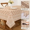 thumbnail image 3 of Table Cloth Rectangle Table, Khaki Waterproof Outdoor Tablecloth, Morocco Washable Tablecloths for 6 Foot Rectangle Tables for Kitchen Dining Tabletop 60" x 120", 3 of 5