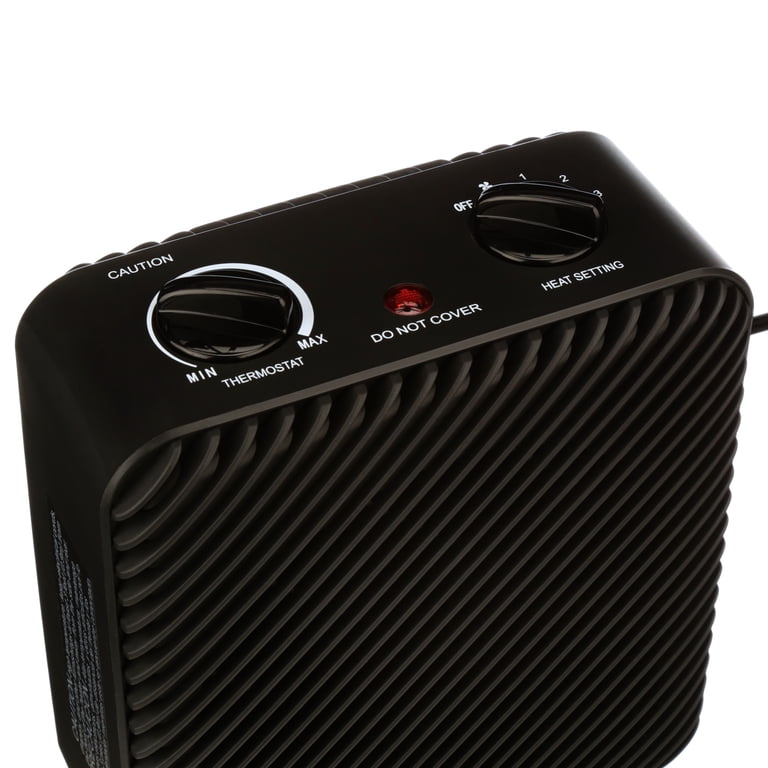 Pelonis 1500W 3-Speed Electric Fan-Forced Space Heater, PSH08F1ABB, Black -  Walmart.com