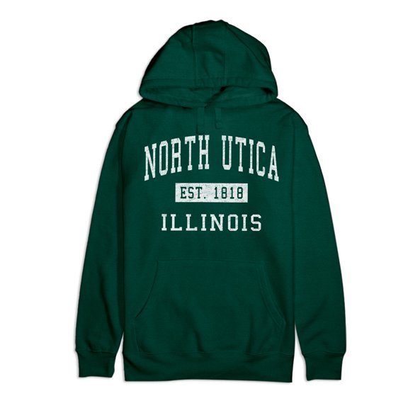 North Utica Illinois Classic Established Premium Cotton Hoodie