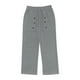 thumbnail image 4 of Pantalones largos para hombre, informales, de playa, de lino, de color liso, holgados, con cordón ajustable y bolsillos con botones, de poliéster., 4 of 9