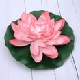 thumbnail image 2 of Miangastore 1Pc Artificial Floating Water Lily Simulation Lotus Flower Pond Decor 28cm Pink, 2 of 8