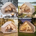 thumbnail image 7 of Inflatable Camping Tent – 420D Oxford Waterproof, Easy Setup Blow Up Tent with Hand Pump, Storage Bag, Glamping Air Cabin for 4-6 Adults, 7 of 7