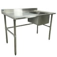 thumbnail image 2 of 48 in. Free Standing Bar Sink with Faucet, Stainless Steel Work Table Commercial Kitchen Sink, 2 of 11