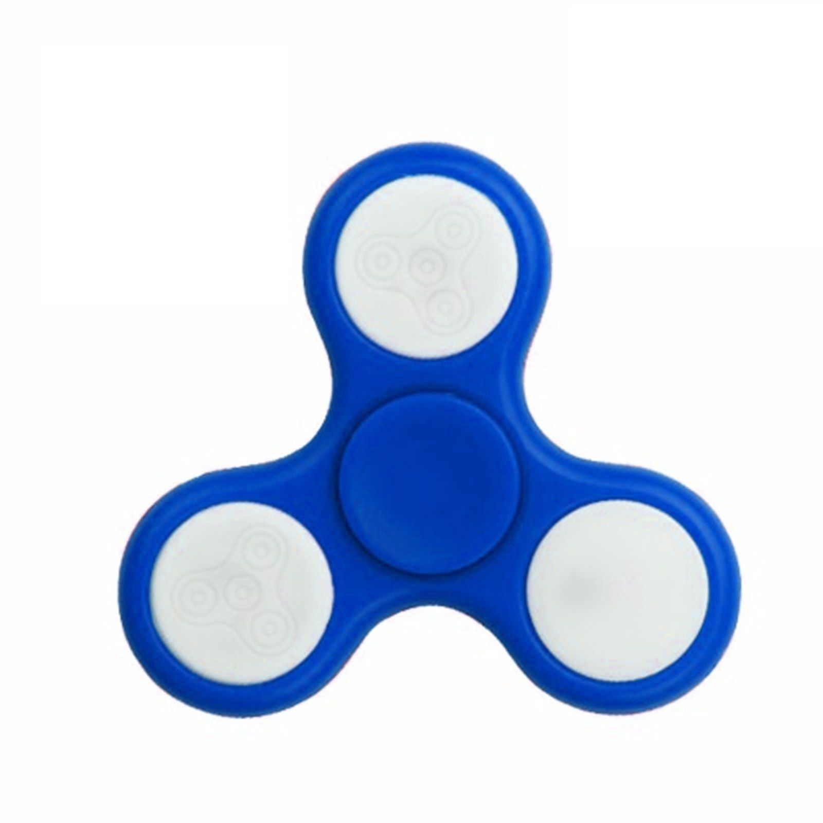 Light Up Color Flashing LED Fidget Spinner Tri-Spinner Hand Spinner Finger Spinner Toy Stress Reducer for Anxiety and Stress Relief - Blue - image 2 of 4