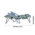 thumbnail image 4 of K-773 Chaise de Plage Pliante Portable avec Sangle de Sac à Dos et Sac Isotherme Chaise Longue Compacte Légère pour Camping Pêche Voyage Position Inclinable Réglable Cadre Durable, 4 of 9