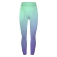 thumbnail image 3 of DDAPJ pyju High Waisted Leggings for Women Fashion Gradient Print Casual Workout Tights Butt Lifting Tummy Control Running Yoga Pants Lightweight Milk Silk Legging Green XL, 3 of 5