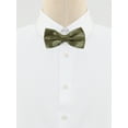 thumbnail image 2 of INSPIRAR CHIC Accesorios de corbata de moño para hombres, correa ajustable, esmoquin formal, preatado, gris, 2 of 5