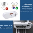thumbnail image 4 of LNGOOR Wall Mounted Toothbrush Holder with Toothpaste Dispenser  Electric Toothbrush Holder for Bathroom  Smart Clean Toothbrush Organizer with 5 Brush Slots  Toothbrush Organizer for Lad, 4 of 6
