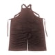thumbnail image 4 of Delantal de peluquero delantal de pierna abierta impermeable con bolsillos delantal de cerámica de salón portátil delantal de peluquería para hombres Café, 4 of 8