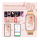 thumbnail image 2 of Reloj Inteligente Bluetooth Para mujer Smartwatch Cuadrado Dorado, 2 of 5