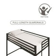 DHP Miles Metal Junior Twin Loft Bed, Black