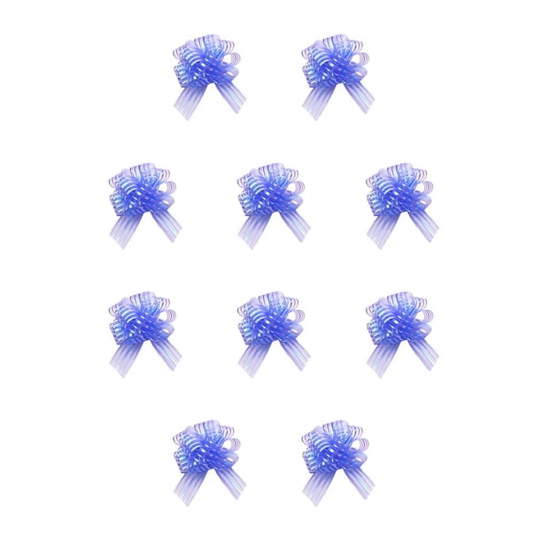 Monstrate Tire de la cinta con lazos para envolver regalos, decoración de bodas, suministros para fiestas, multicolor, multifuncional, regalo de Navidad, Azul oscuro 10piezas Monstrate CBP393813