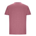 thumbnail image 4 of BiZtdJrK Mens Solid Basic Tee Big and Tall Casual Athletic T Shirts Short Sleeve Moisture Wicking Running Workout Gym Shirts Clearance Sale Red L, 4 of 6