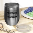 thumbnail image 2 of Touchdown, Football Themed Merch Gift, Stainless Steel 12oz Wine Tumbler, 2 of 5