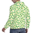 thumbnail image 6 of Naloa Daisies Flowers Men's Casual Hooded Collar Drawstring Hoodies Pullover Sweatshirts Casual Long Sleeve Shirts-Small, 6 of 7