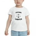 thumbnail image 2 of Future Lawyer Funny Toddler T-Shirts for Boys Girls (White, Youth S), 2 of 5