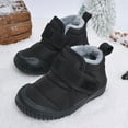 thumbnail image 3 of Cathalem Size 7 Toddler Boots Girls Toddler Winter Snow Boots Boys Girls Cold Weather Baby Shoes Hook Loop 4 Toddler Boots Black 3 Years, 3 of 4
