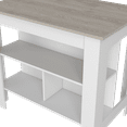 thumbnail image 6 of Newboti Furniture Cala Kitchen Island Antibacterial, Three Shelves, Four Legs -Light Gray / White 12937, 6 of 8