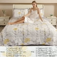 thumbnail image 3 of Smuge 7 Pcs Floral Bedding Comforter Set Yellow Flower Queen/Full Size Bed in a Bag Fitted Sheet, Flat Sheet, Pillowcases & Shams for Adult, 3 of 11