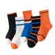 thumbnail image 2 of Calcetines a media pantorrilla con letras a rayas Bloque de color de moda Algodón suave Absorción de humedad Calcetines con letras B para niños L 6-8 años (22-26), 2 of 5