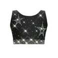 thumbnail image 3 of Nyeemya Kids Girls 2Pcs Shiny Rhinestones Dance Outfit Set Crop Top Shorts Set for Sports Yoga Gymnastics Black 14, 3 of 7
