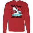 thumbnail image 3 of Inktastic Shark Holly Jawly Christmas Long Sleeve T-Shirt, 3 of 5