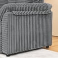 thumbnail image 6 of Convertible Sofa Bed,2 in 1 Sectional Sleeper Sofa L Shaped Couch with Pull Out Bed and Storage Chaise,Corduroy 3 Seater Couch Comfy Loveseat Futon Sofa Bed for Living Room,Bedroom,Grey, 6 of 8