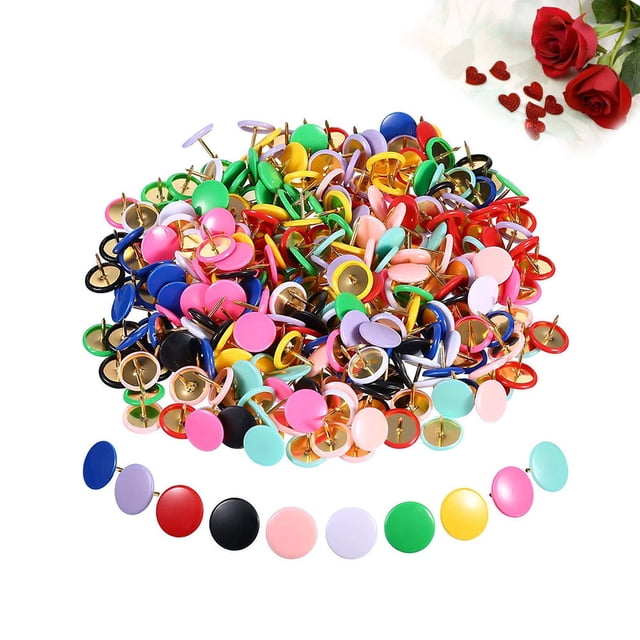 HAMPPLIES Thumbtack Colorful 300Pcs Creative Push Pin for Organizing Tasks Travel Planning Cute Thumbtacks