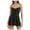 Black, variant on Mikilon Women's Party Sequin Dress Solid Color Suspender Dress Round Neck Short Dress