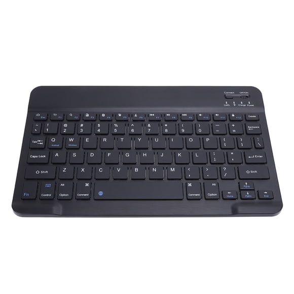 Rechargeable Keyboard, Portable Keyboard Sleep State Long Battery Life 10 Inch for Phone Black,White