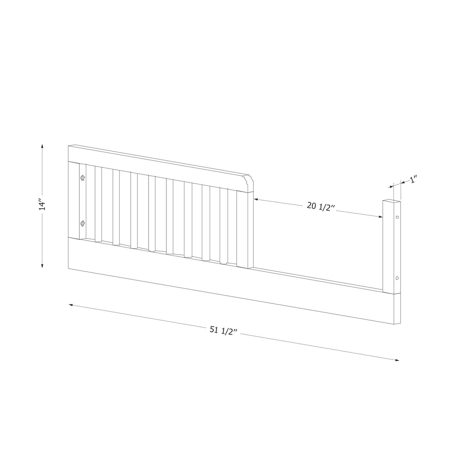 South Shore Balka Toddler Rail for Baby Crib