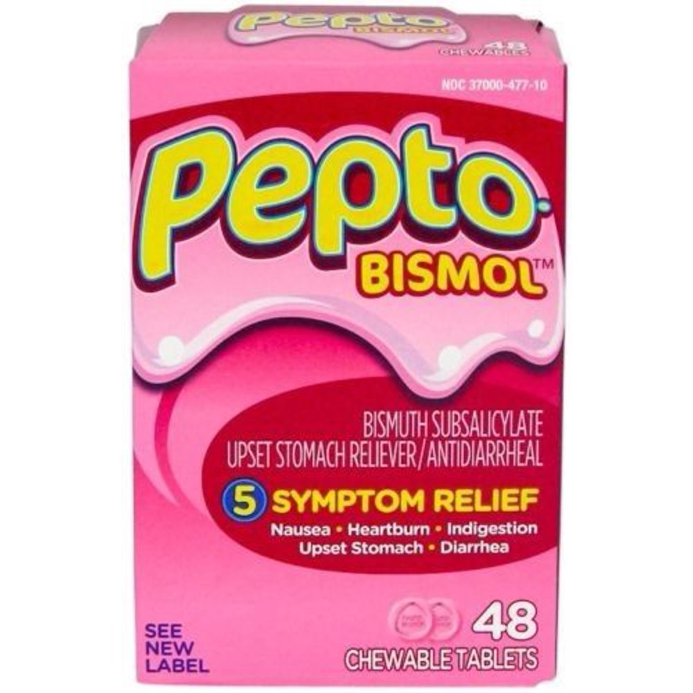PeptoBismol Antidiarrheal Chewable Tablet 2 Boxes 96 Tablets MS75650