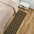 thumbnail image 3 of Ottomanson Non-Slip Hallway Runner Rug 20" x 59" Perfect for High Traffic Areas, Brown Trellis, 3 of 8