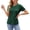 Green, variant on Hemousy Pleated Tee Women Button Short Sleeve Dressy Casual Round Neck T Shirt Summer Clothes for Travel Leisure
