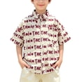 thumbnail image 2 of BRGZLK Boys Hawaiian Shirts Trendy Tropical Relaxed Fit Short Sleeve Button Down Tops Casual Floral Beach Shirt for Kids Summer Vacation Red 6-7Y, 2 of 6
